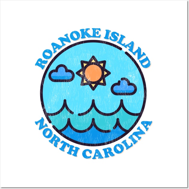 Roanoke Island, NC Summertime Vacationing Ocean Skyline Wall Art by Contentarama